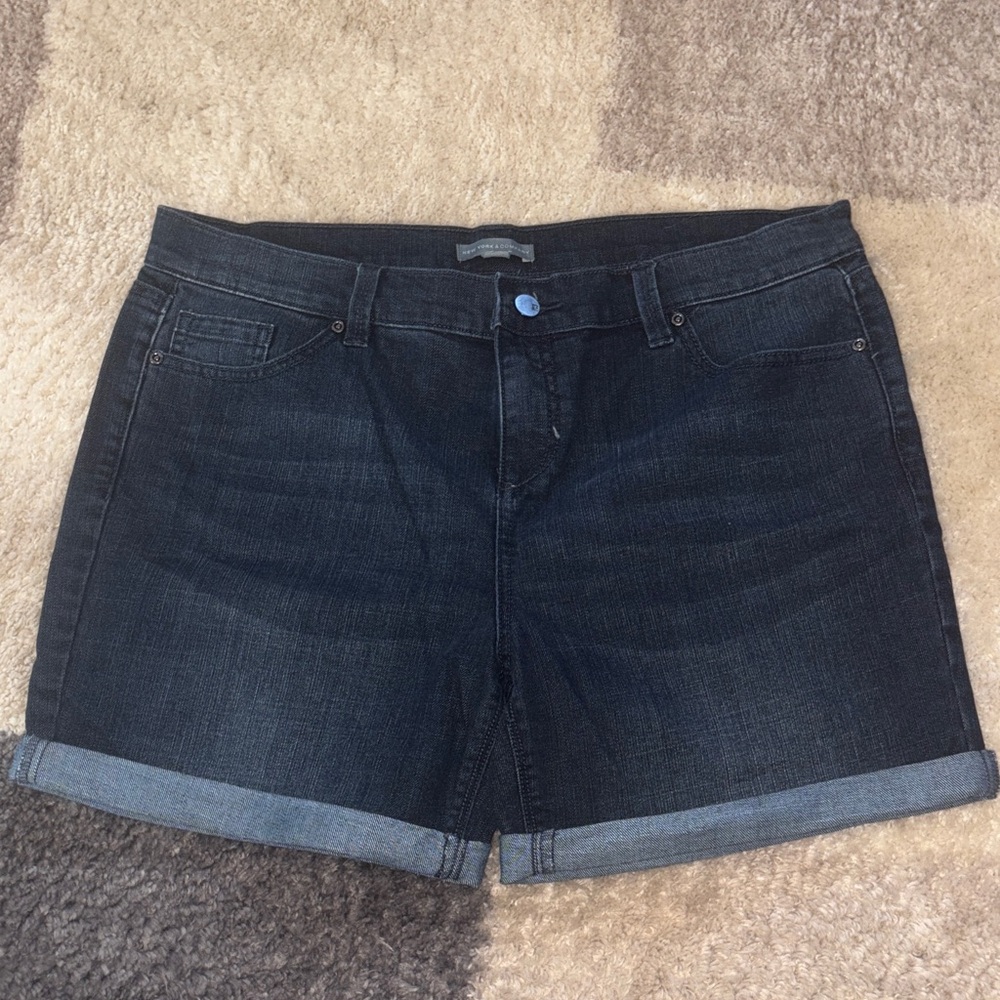 New York & Company Dark Blue Jean Shorts